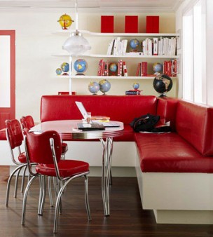 Использование красного цвета в дизайне кухни, фото красного цвета на кухне