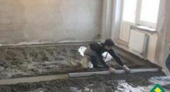 Полусухая стяжка пола кухни