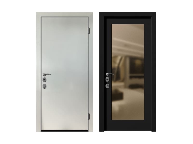 Стальная дверь с зеркалом